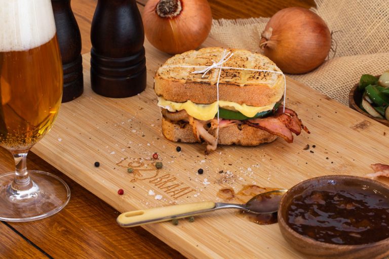 Gourmet Braaibroodjies  on Sourdough with Camembert and  Bacon