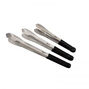 OZ Braai Stainless Steel Tongs – Black