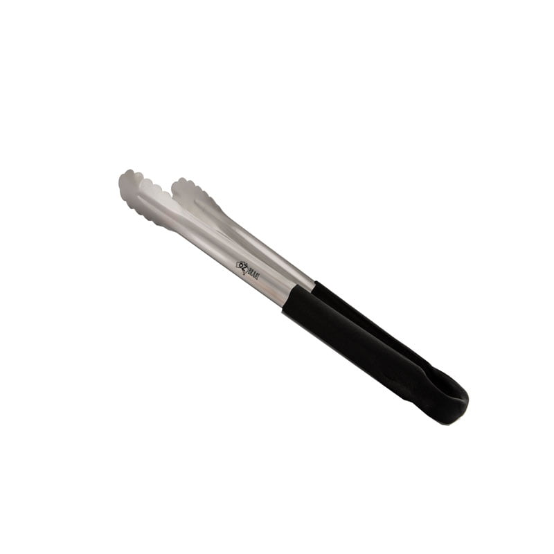 OZ Braai Stainless Steel Tongs - Black - Medium