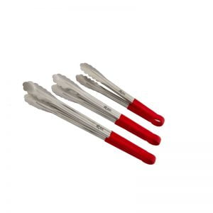 OZ Braai Stainless Steel Tongs – Red