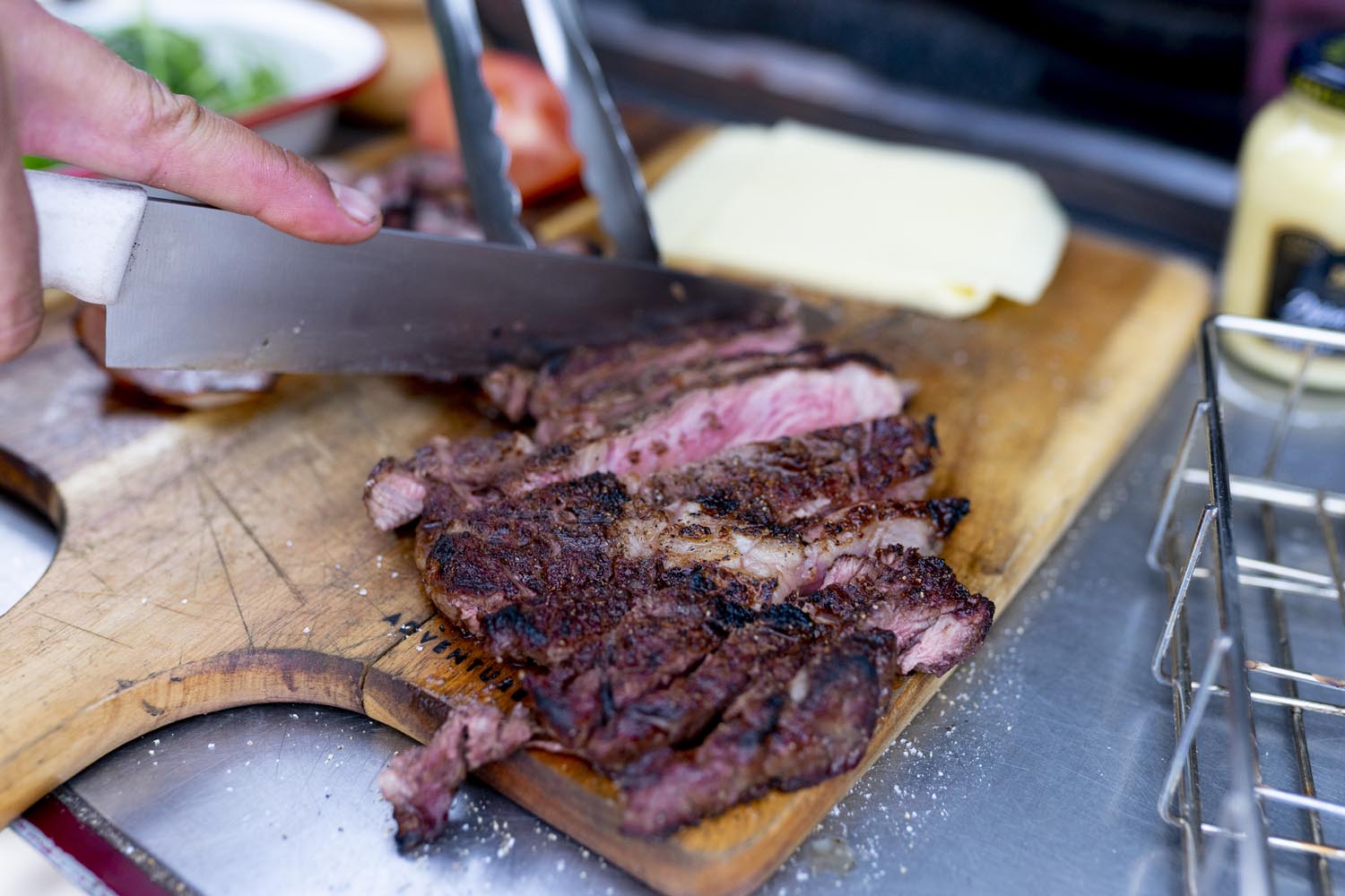 Steak  Sandwich  on Turkish or Sourdough Rolls: step 7