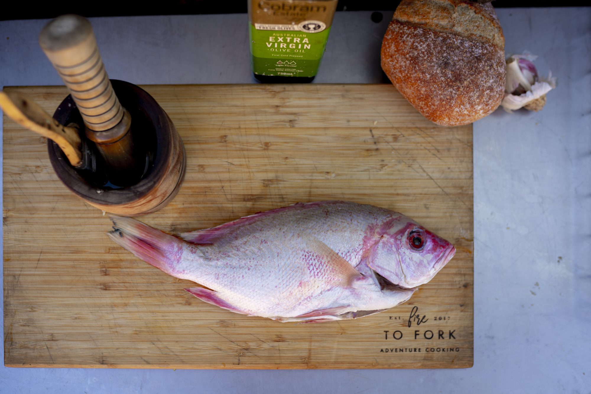 Whole Snapper Mediterranean Style - OZ Braai