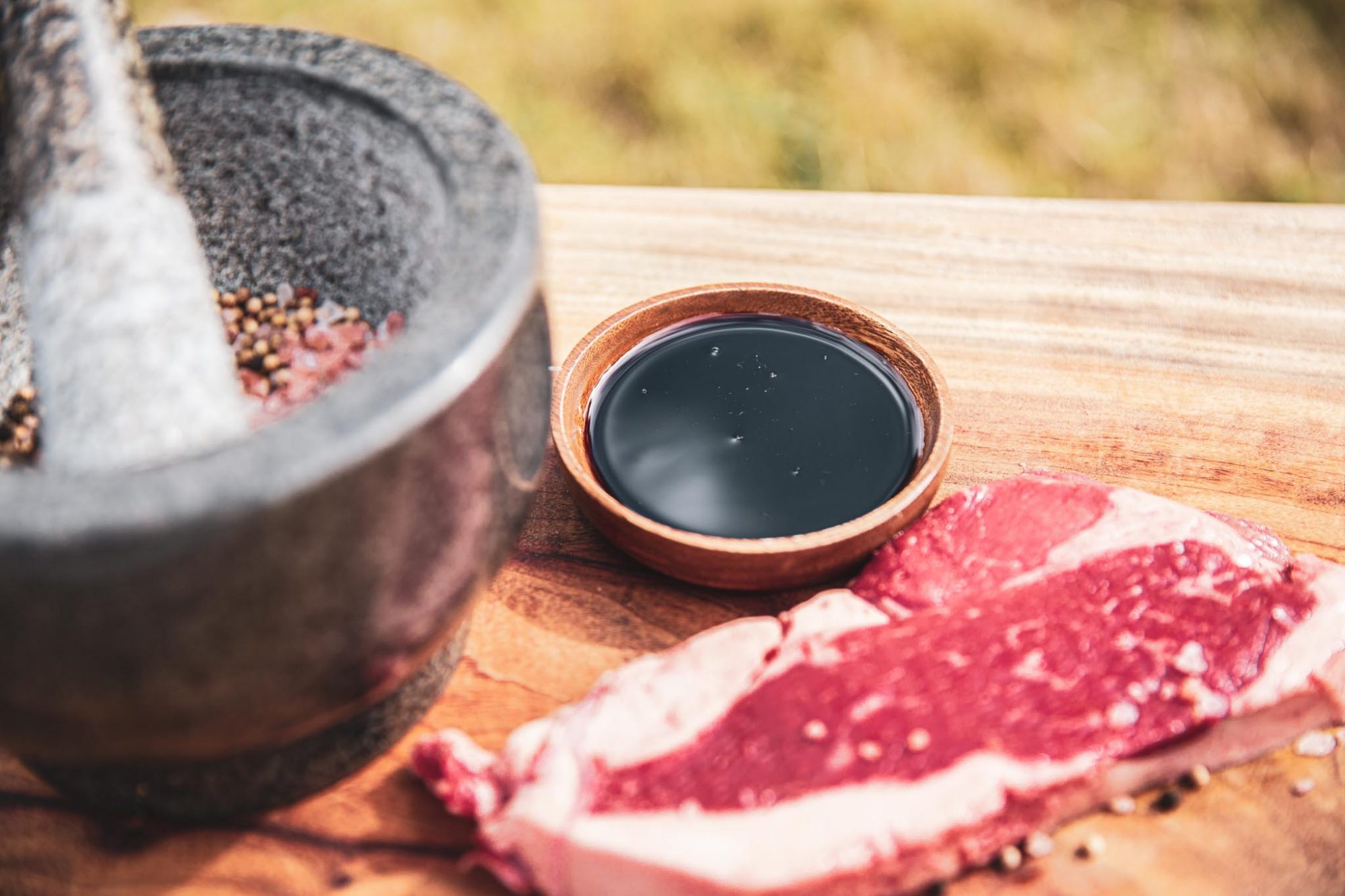 Biltong Steak with Caramelised Balsamic Vinegar: step 1