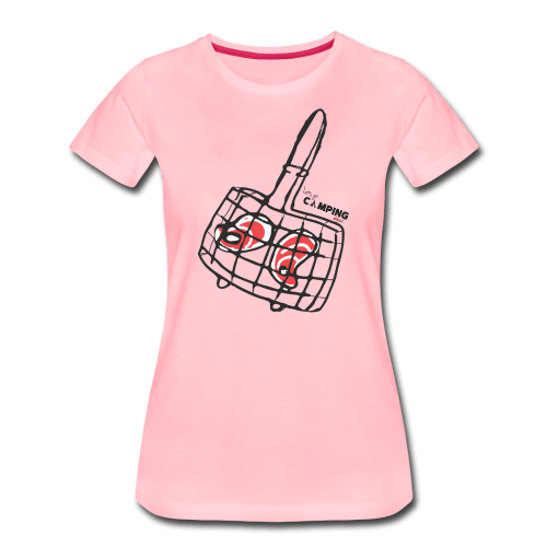 Woman's Premium T Shirt - Lets Go Camping