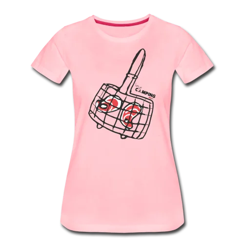 Woman's Premium T Shirt - Lets Go Camping