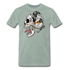 Men's Premium T Shirt - Lets Go Camping  - Steel Green
