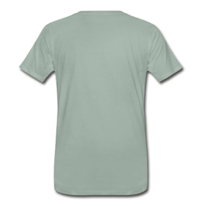 Men's Premium T Shirt - Lets Go Camping - Steel Green - Image 3