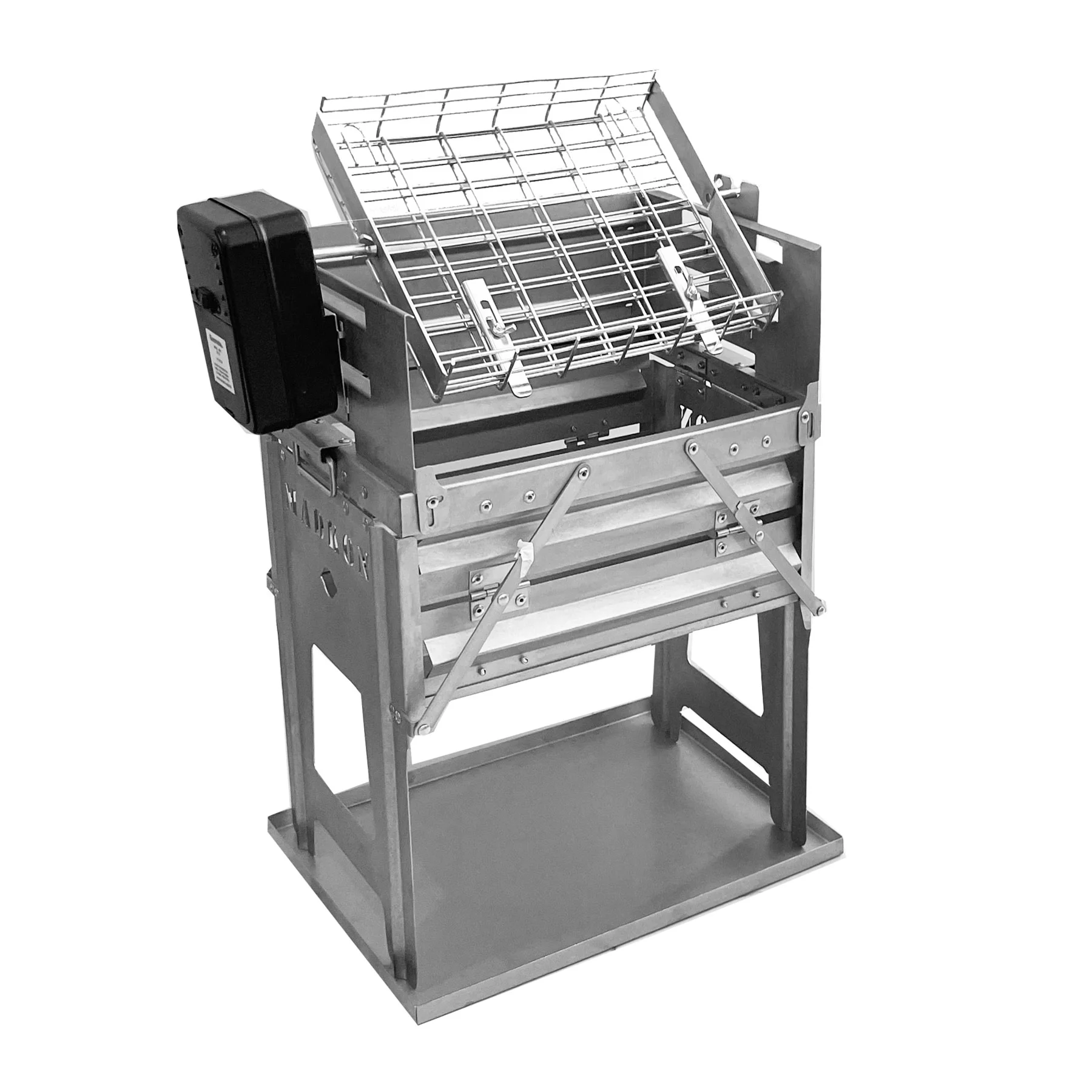 MadKon Ammo Box Braai Flat Basket and Skewer Rotisserie