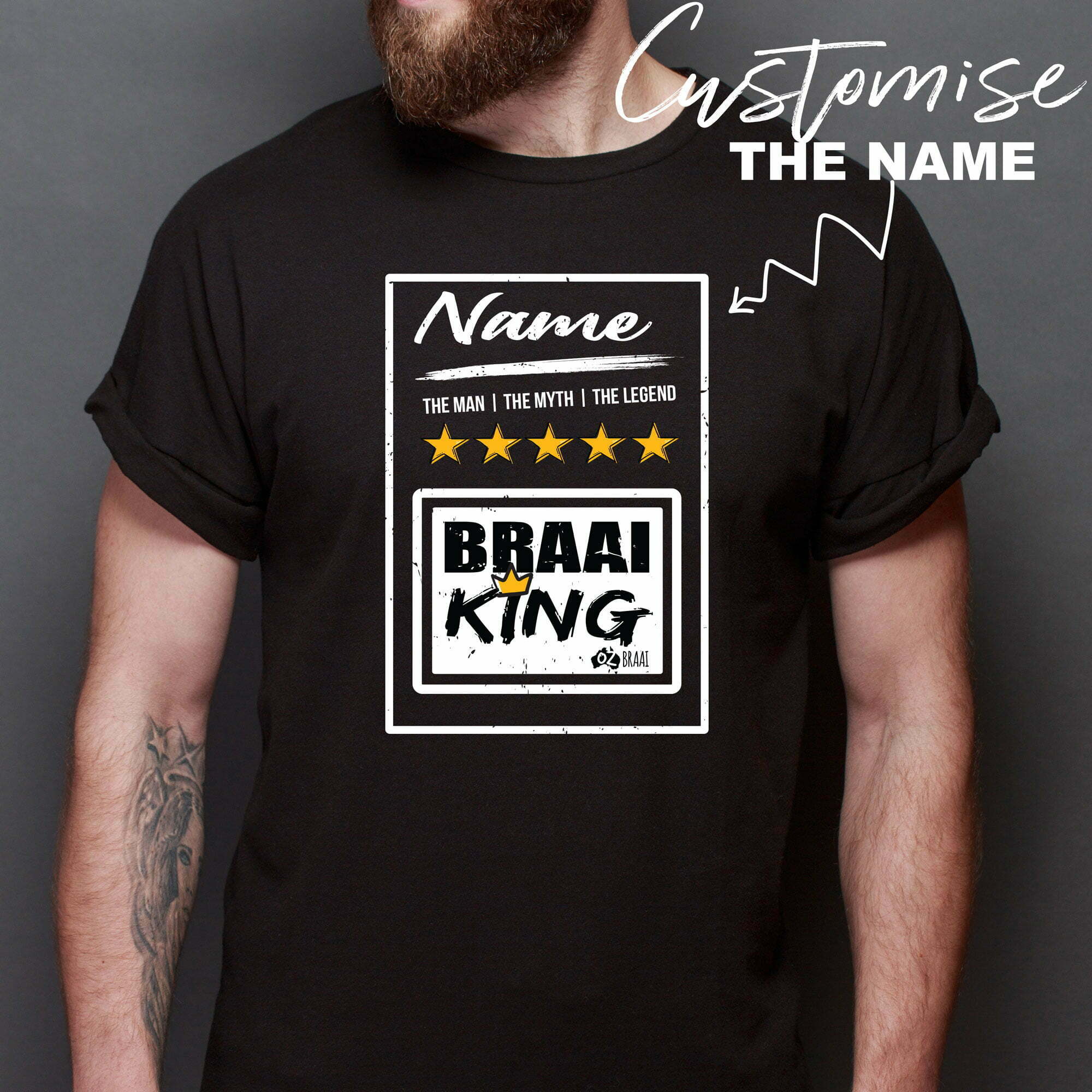 Braai King Customisable T-shirt
