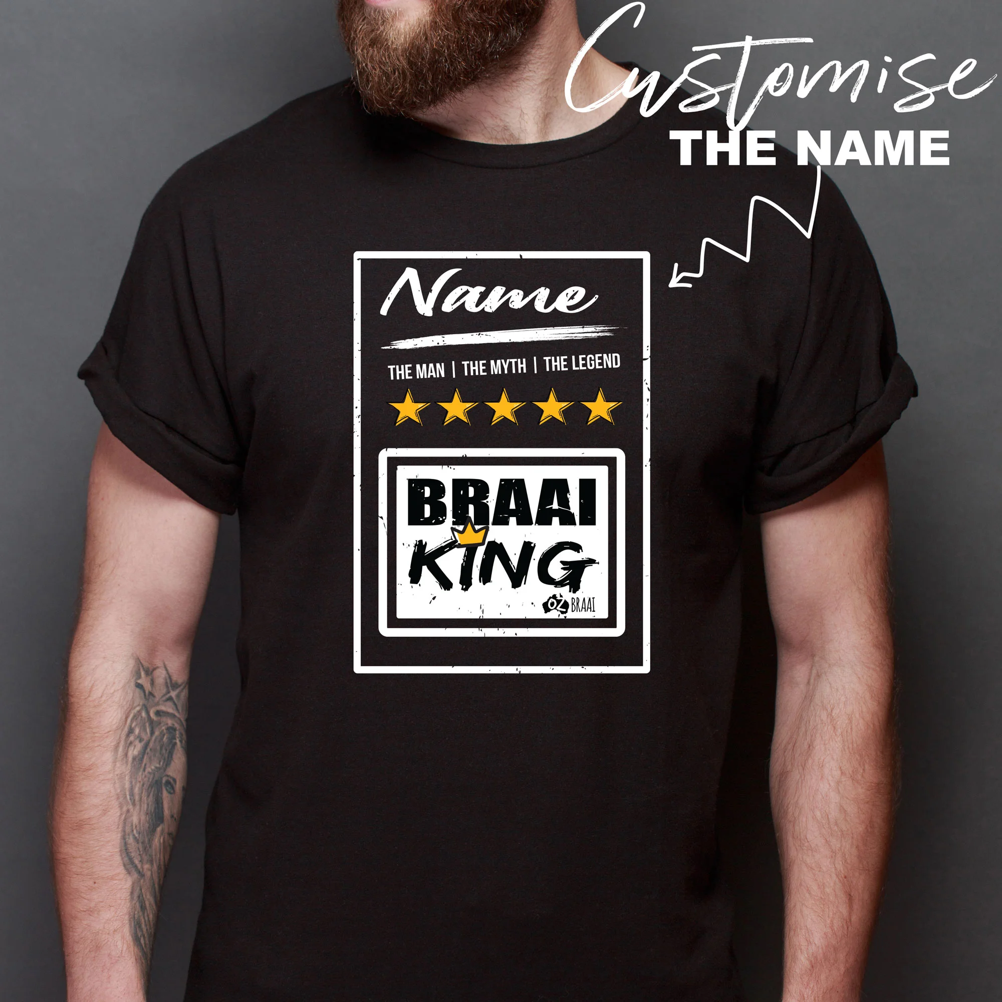 Braai King Customisable T-shirt
