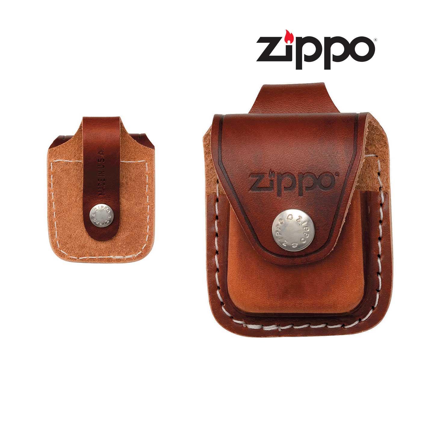 Handmade Zippo Lighter Case Leather Case Lighter Cover Belt Loop