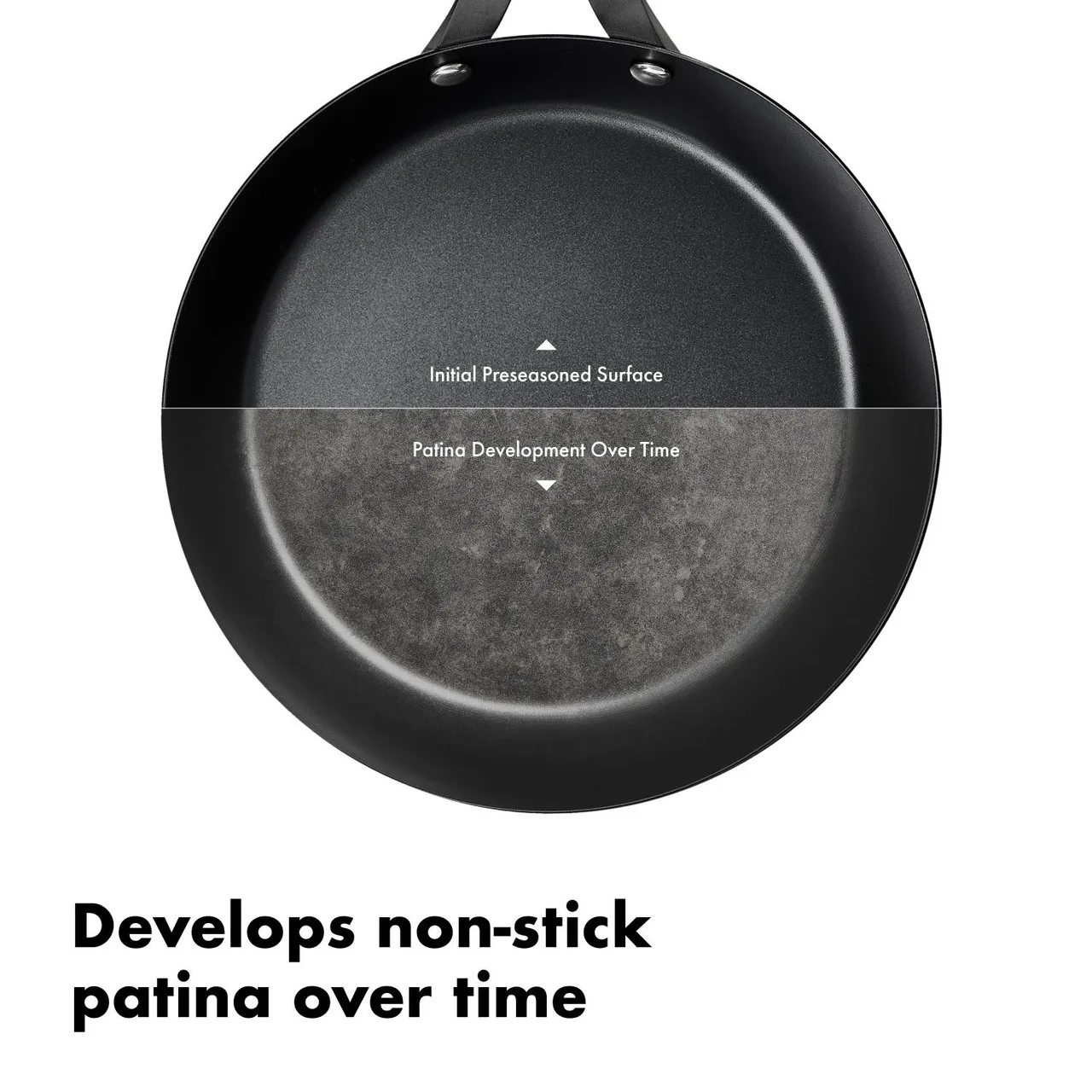 OXO Outdoor Carbon Steel Pan with Removable Handle - Image 3