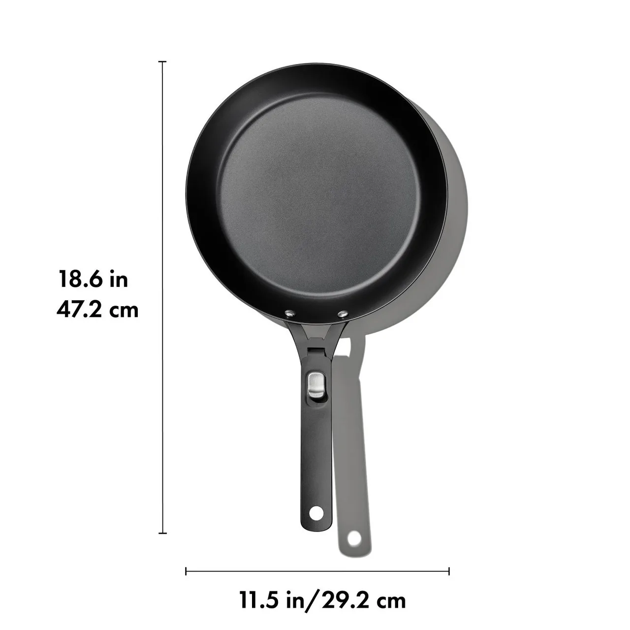 OXO Outdoor Carbon Steel Pan with Removable Handle - Image 4