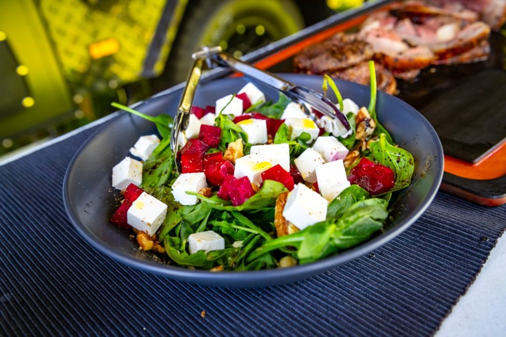 Rotisserie Lamb Loin with Beetroot & Feta Salad by Australia Rediscovered