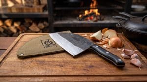 FireChef Chef's Cleaver: The Hand-Forged Serbian Cleaver Knife Built for Real Prep