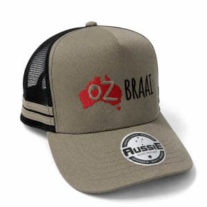 OZ Braai Khaki & Black Trucker Cap