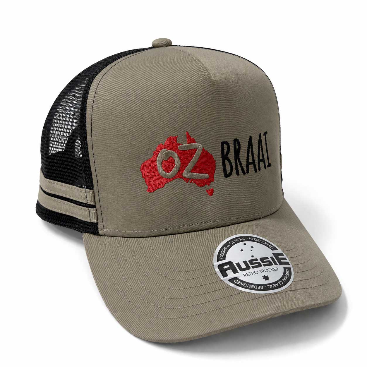 OZ Braai Khaki & Black Trucker Cap
