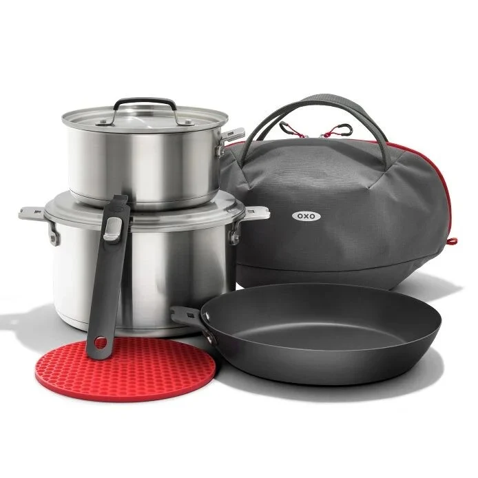 OXO Outdoor Camp Cookware Set with Travel Bag