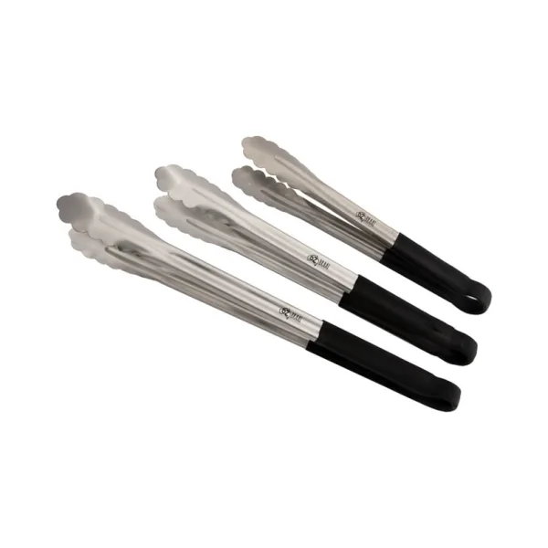 OZ Braai Stainless Steel Tongs - Black