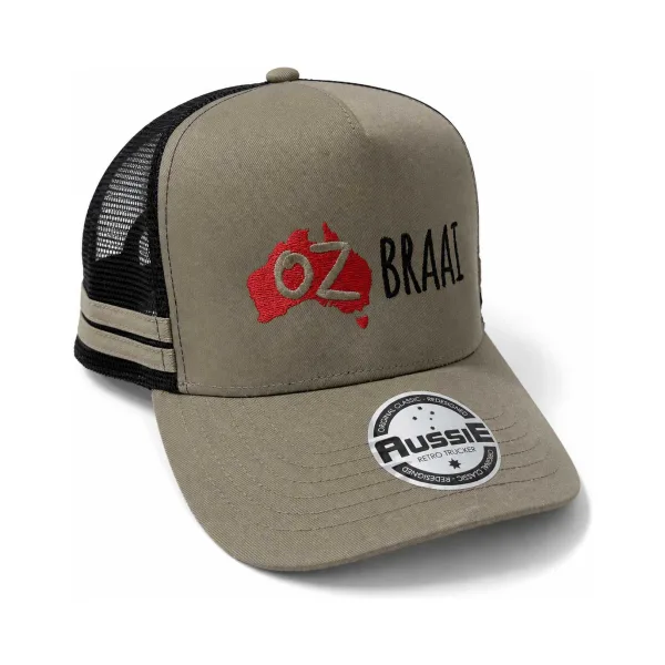 OZ Braai Khaki & Black Trucker Cap